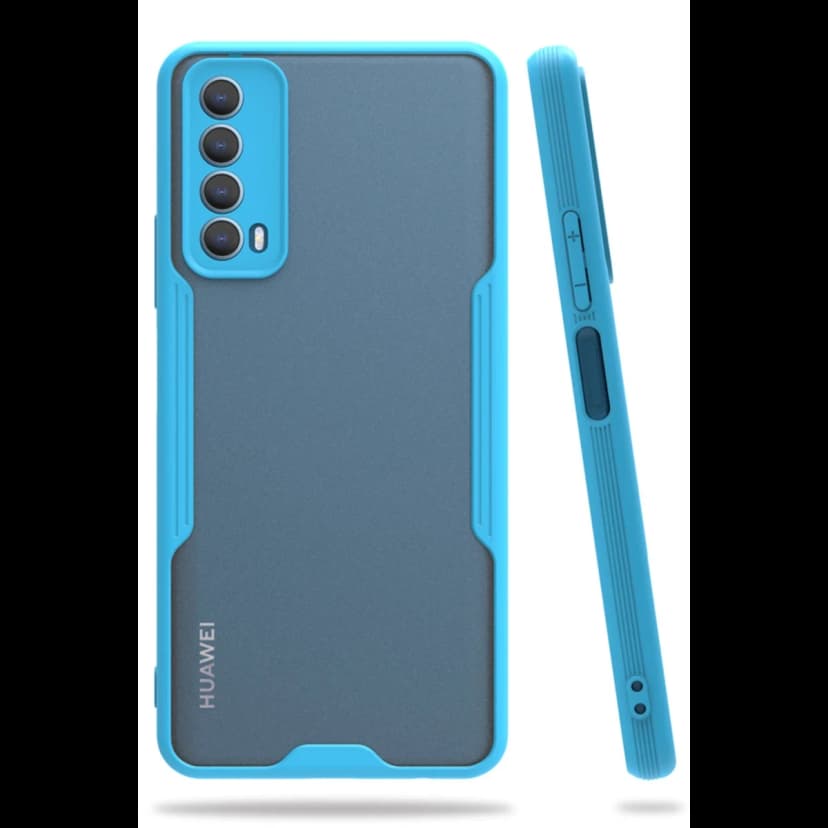 Newface Huawei P Smart 2021 Kılıf Platin Silikon - Mavi