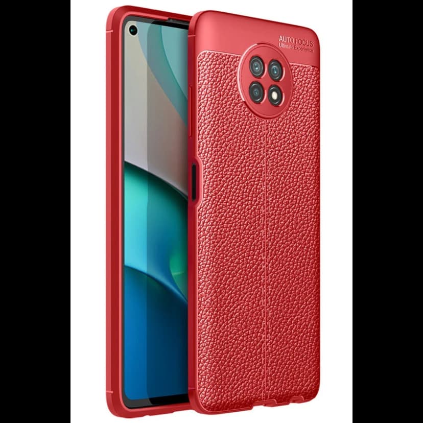 Newface Xiaomi Redmi Note 9 5G Kılıf Auto Focus Kapak - Kırmızı