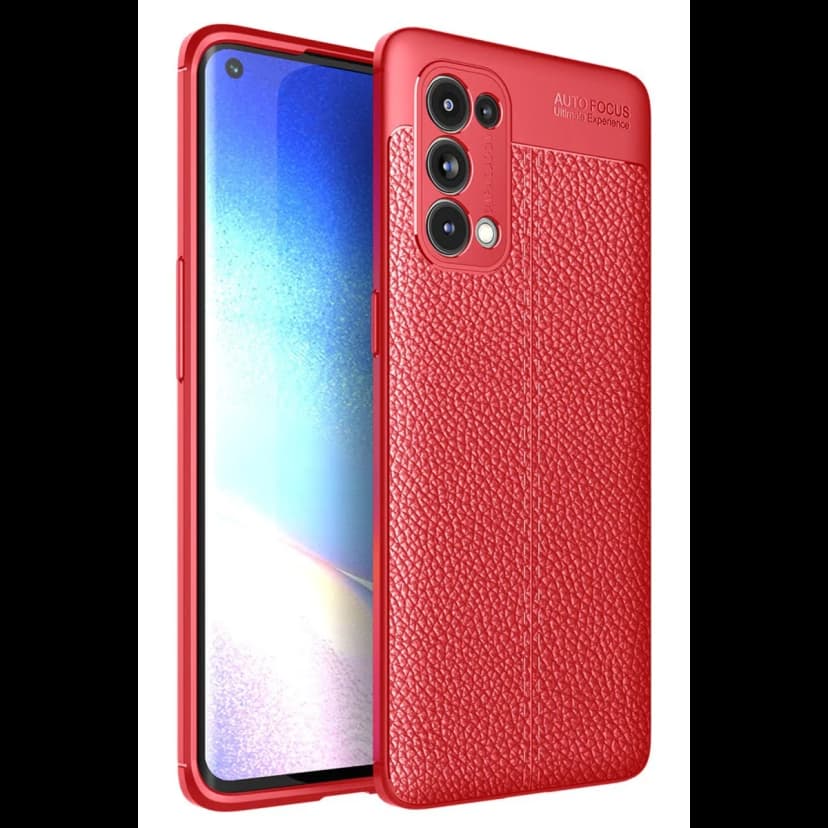 Newface Oppo Reno 5 Pro Kılıf Auto Focus Kapak - Kırmızı