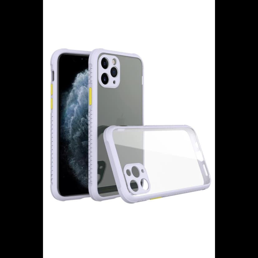 Newface Apple iPhone 11 Pro Kılıf Miami Şeffaf Silikon - Lila