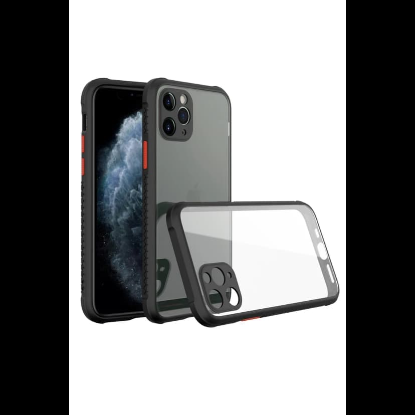 Newface Apple iPhone 11 Pro Kılıf Miami Şeffaf Silikon - Siyah