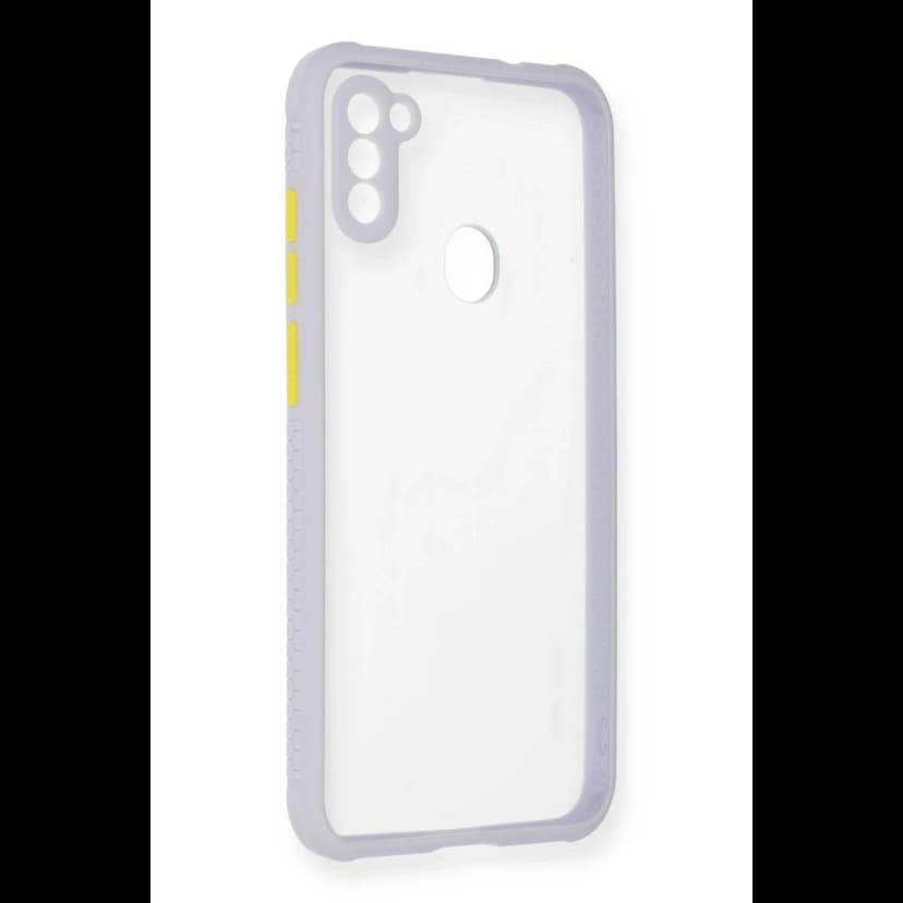 Newface Samsung Galaxy A11 Kılıf Miami Şeffaf Silikon - Lila
