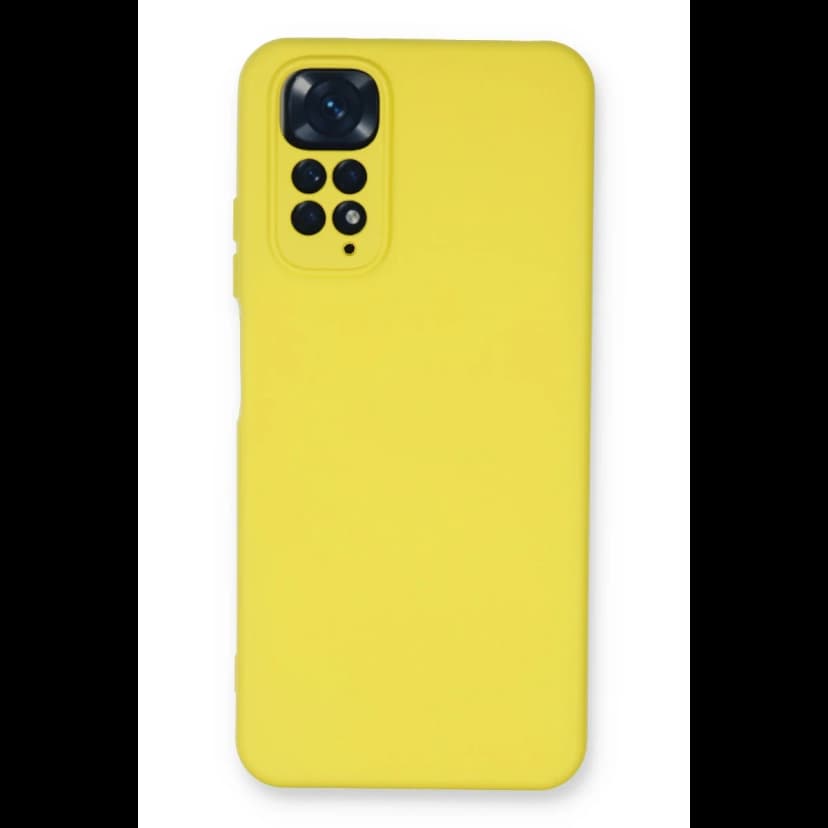 Newface Xiaomi Redmi Note 11 Kılıf Nano içi Kadife Silikon - Sarı
