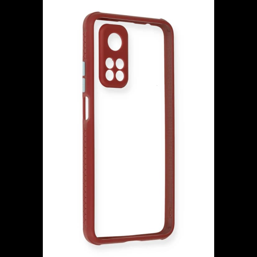 Newface Xiaomi Mi 10T Pro Kılıf Miami Şeffaf Silikon - Fuşya