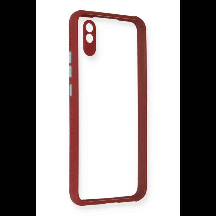 Newface Xiaomi Redmi 9A Kılıf Miami Şeffaf Silikon - Fuşya