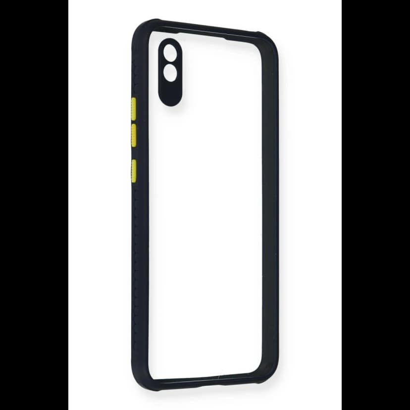 Newface Xiaomi Redmi 9A Kılıf Miami Şeffaf Silikon - Lacivert