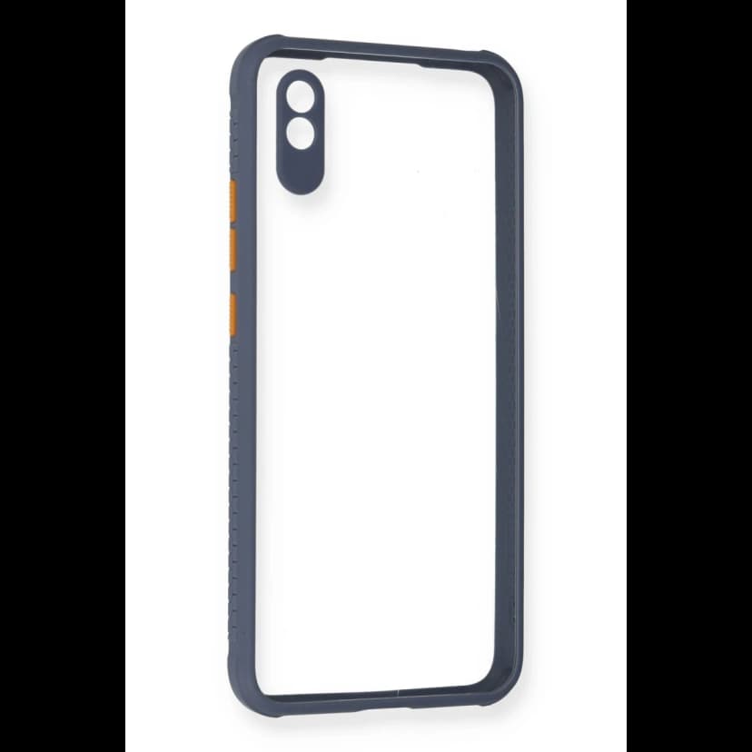 Newface Xiaomi Redmi 9A Kılıf Miami Şeffaf Silikon - Gri