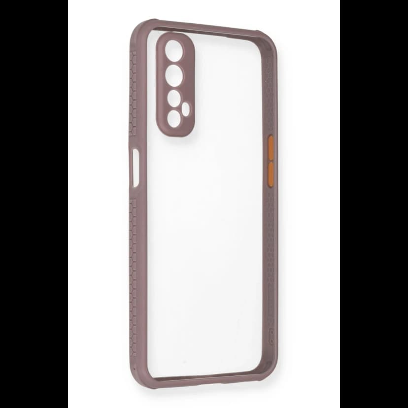Newface Realme 7 Kılıf Miami Şeffaf Silikon - Açık Mor