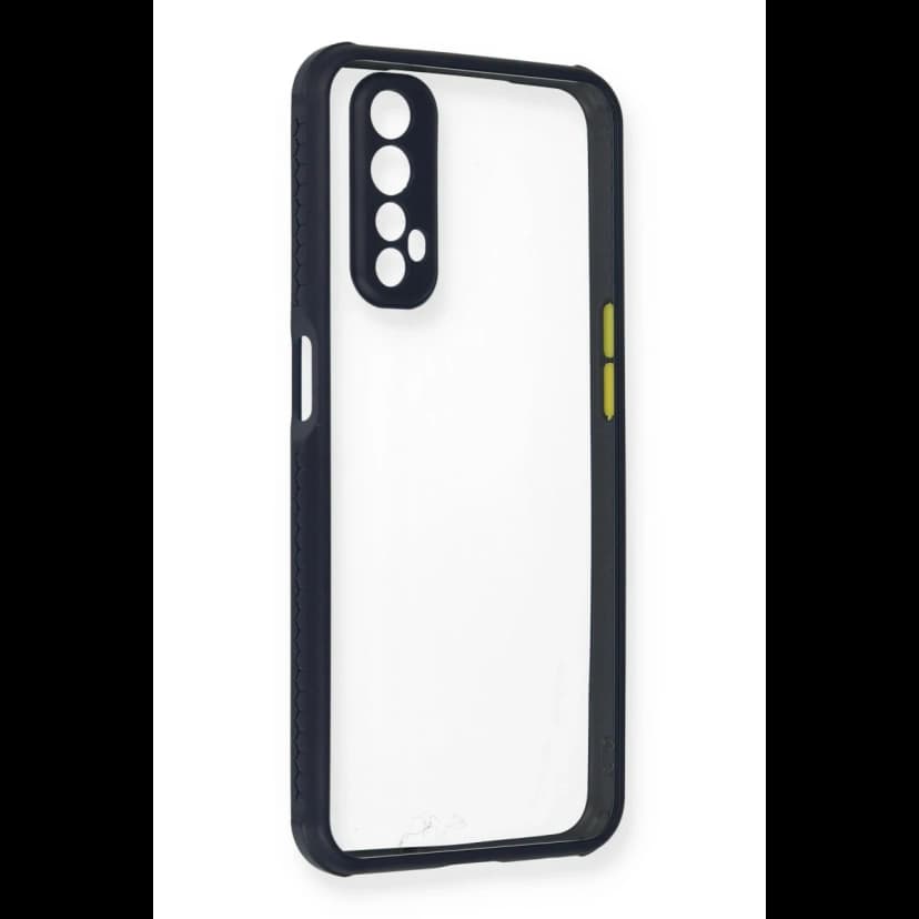 Newface Realme 7 Kılıf Miami Şeffaf Silikon - Lacivert