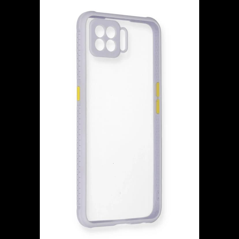 Newface Oppo A73 Kılıf Miami Şeffaf Silikon - Lila