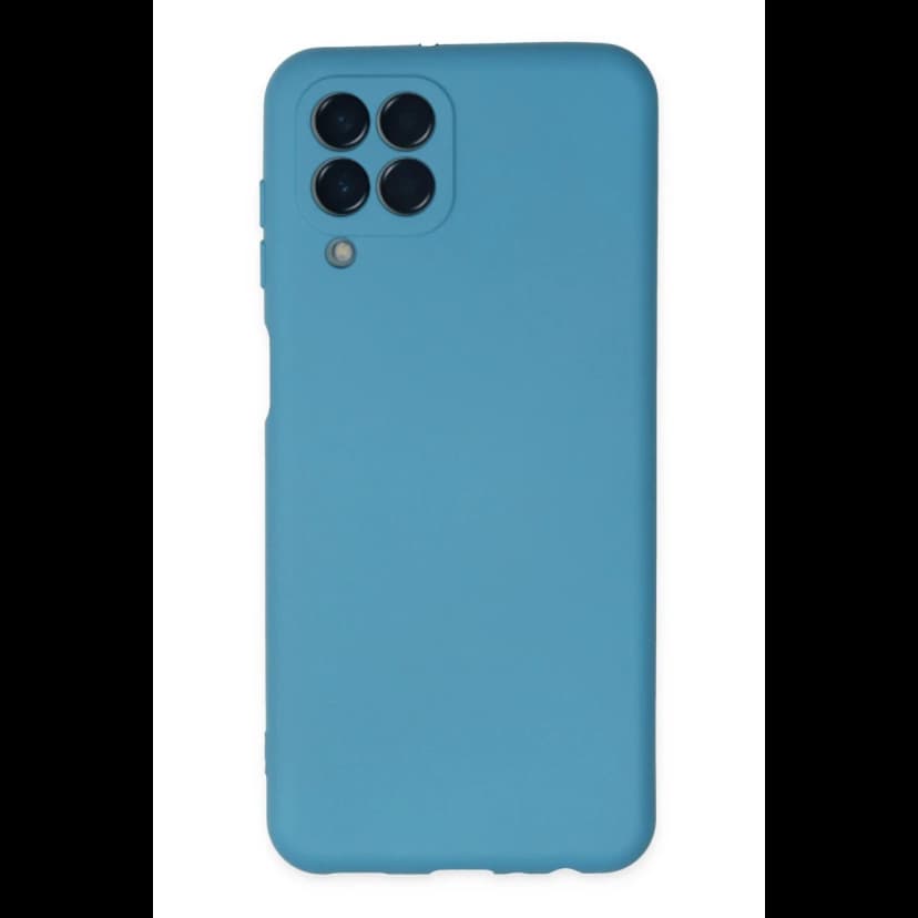 Newface Samsung Galaxy M33 Kılıf Nano içi Kadife Silikon - Mavi