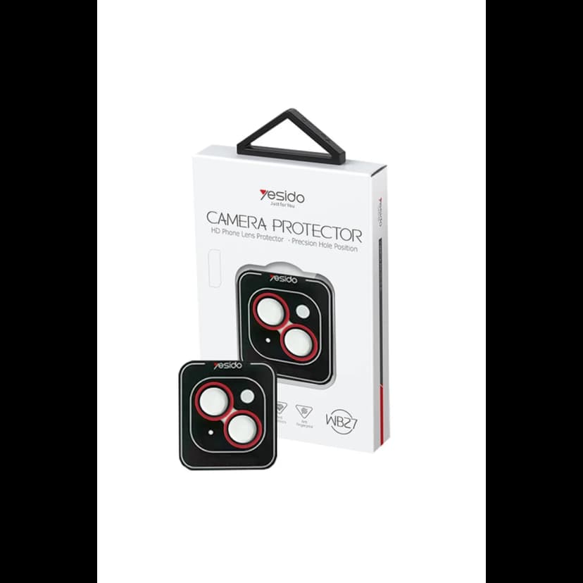 Yesido Apple iPhone 13 WB27 Metal Kamera Lens - Kırmızı