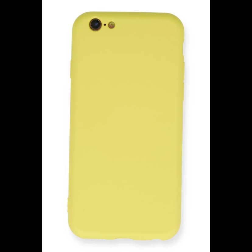 Newface Apple iPhone 6 Kılıf Nano içi Kadife Silikon - Sarı