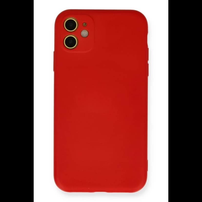 Newface Apple iPhone 11 Kılıf Nano içi Kadife Silikon - Kırmızı