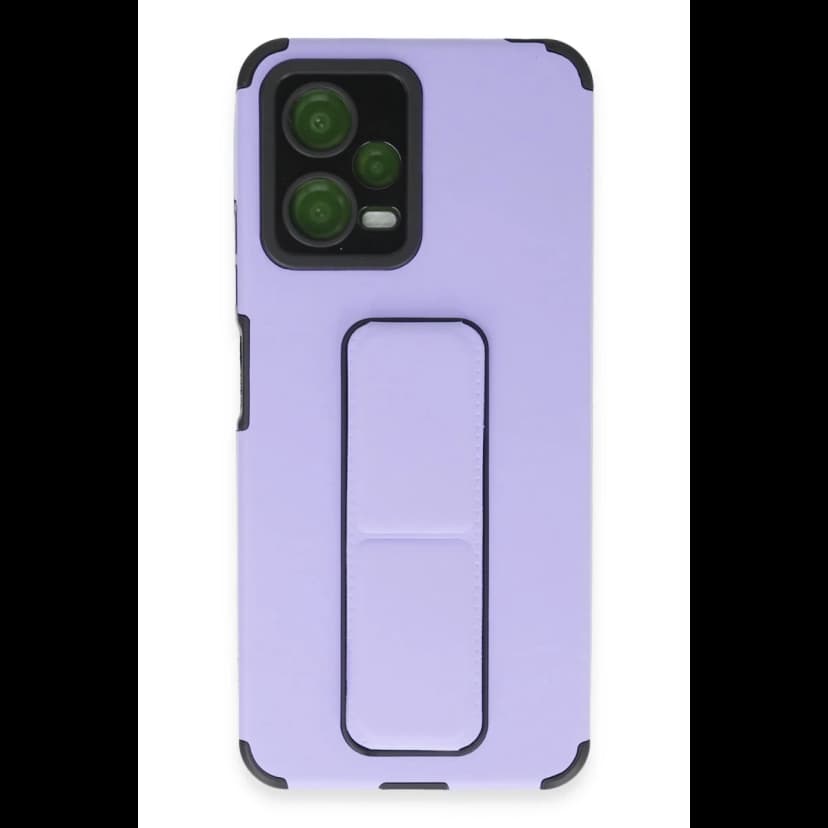 Newface Xiaomi Poco X5 5G Kılıf Mega Standlı Silikon - Lila
