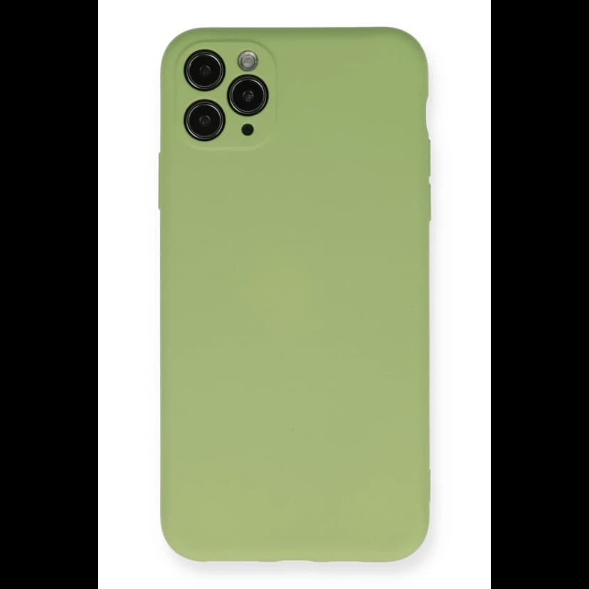 Newface Apple iPhone 11 Pro Max Kılıf Nano içi Kadife Silikon- Yeşil