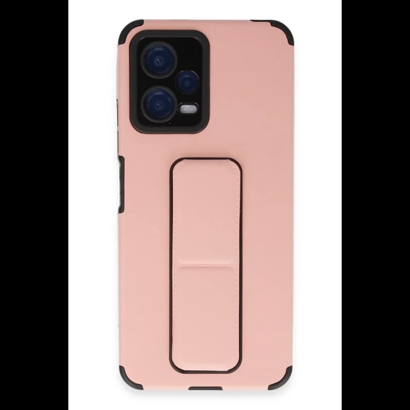 Newface Xiaomi Poco X5 5G Kılıf Mega Standlı Silikon - Pudra