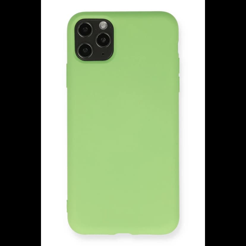 Newface Apple iPhone 11 Pro Max Kılıf Nano içi Kadife Silikon - Yeşil