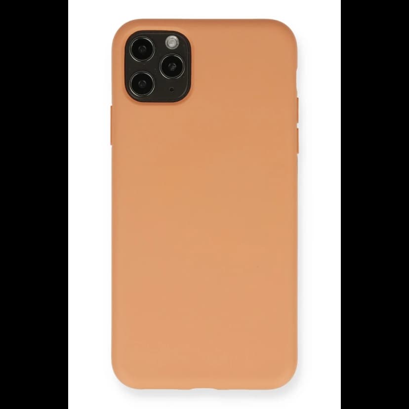 Newface Apple iPhone 11 Pro Max Kılıf Nano içi Kadife Silikon - Mat Turuncu