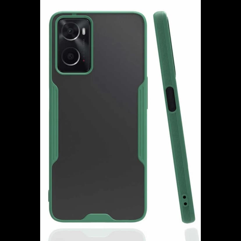 Newface Oppo A96 Kılıf Platin Silikon - Yeşil