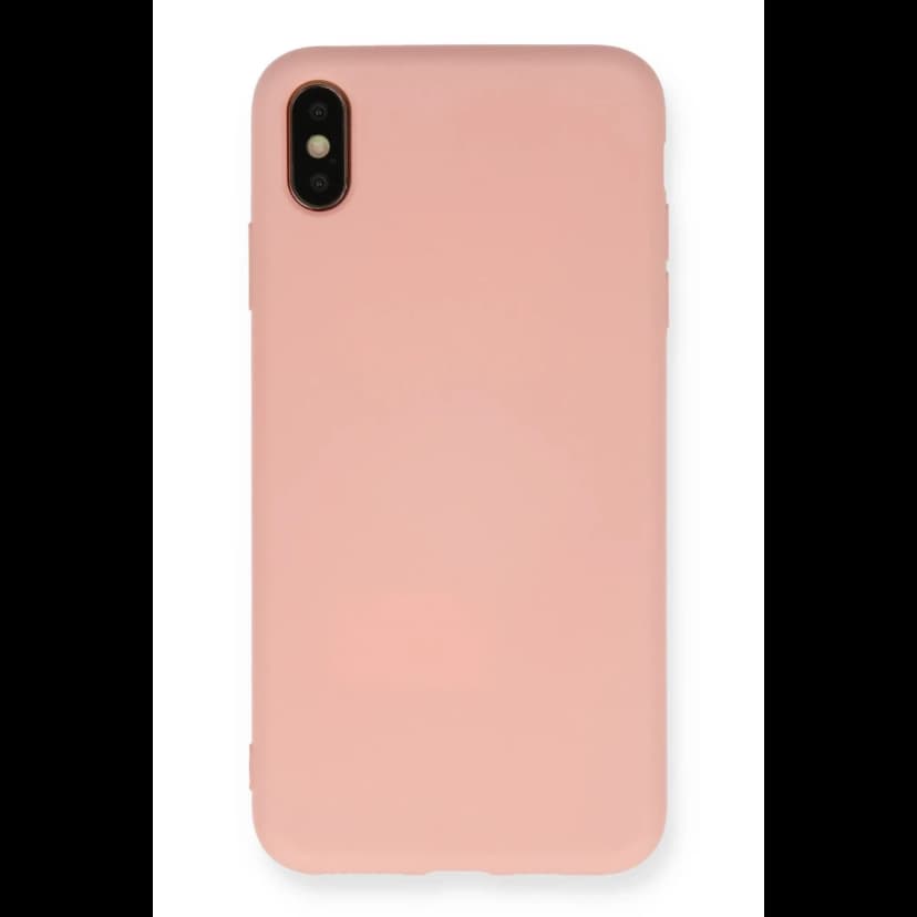 Newface Apple iPhone X Kılıf Nano içi Kadife Silikon - Pudra