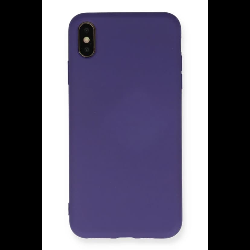 Newface Apple iPhone XS Max Kılıf Nano içi Kadife Silikon - Mor