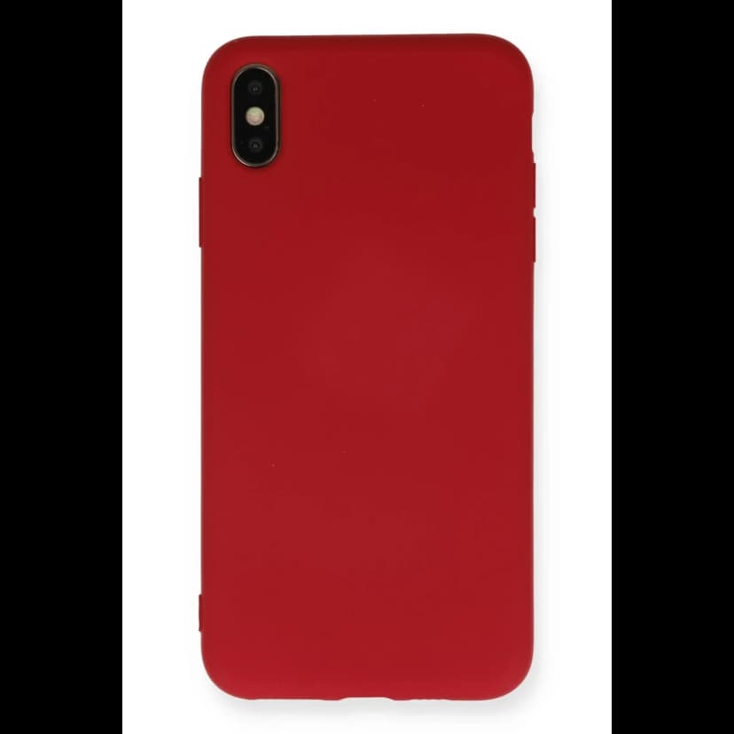 Newface Apple iPhone XS Max Kılıf Nano içi Kadife Silikon - Kırmızı