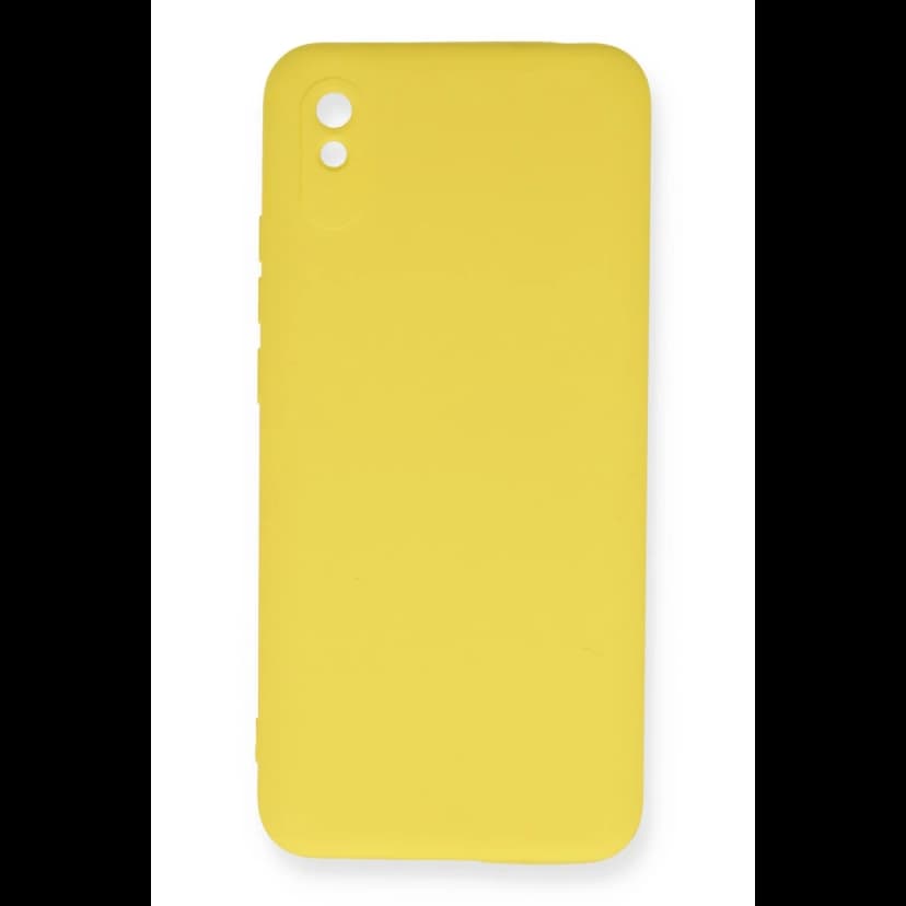 Newface Xiaomi Redmi 9A Kılıf Nano içi Kadife Silikon - Sarı