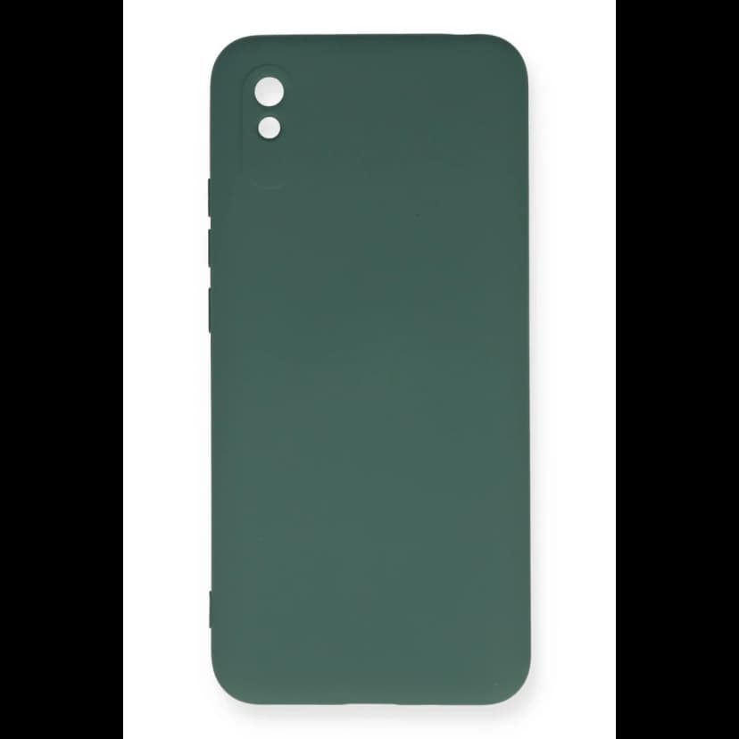 Newface Xiaomi Redmi 9A Kılıf Nano içi Kadife Silikon - Koyu Yeşil