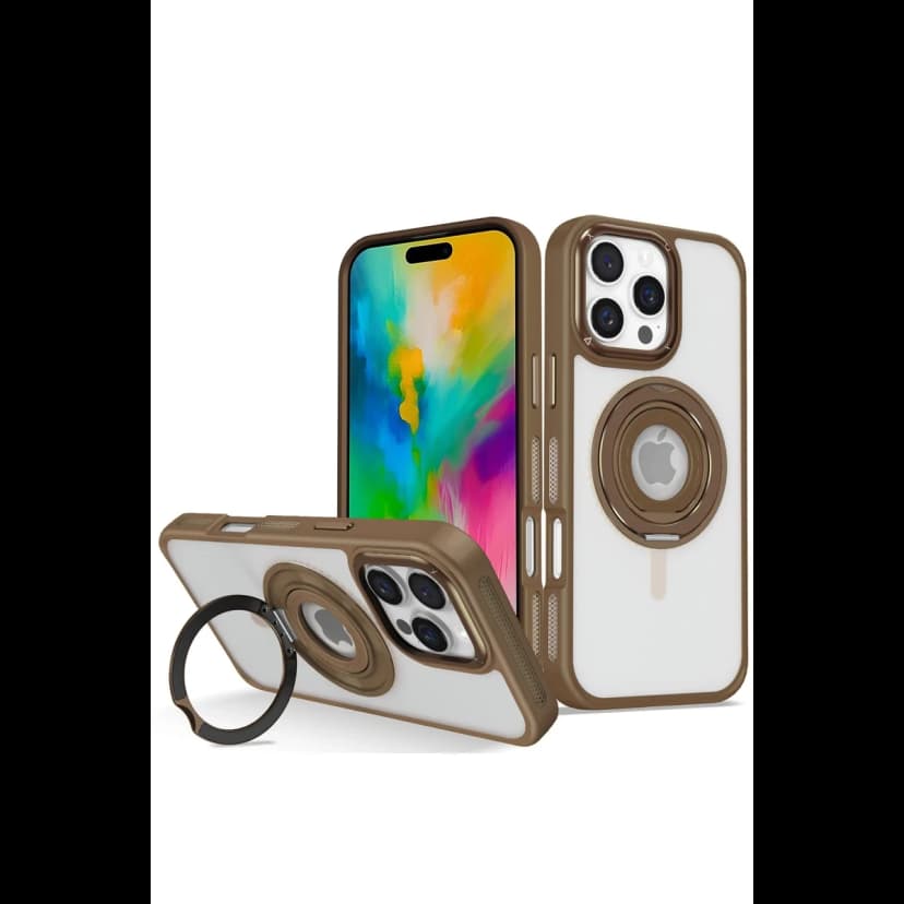 Joko Apple iPhone 16 Pro Max Banza Magsafe Standlı Kapak - Kahverengi