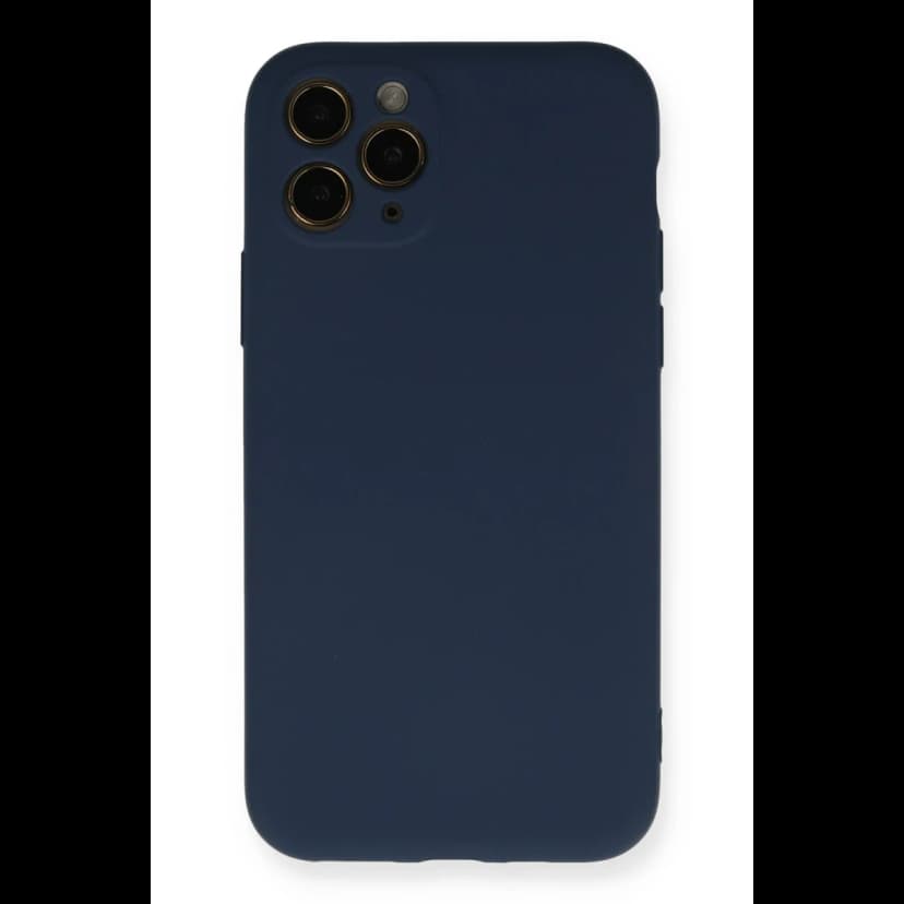 Newface Apple iPhone 11 Pro Kılıf Nano içi Kadife Silikon - Lacivert