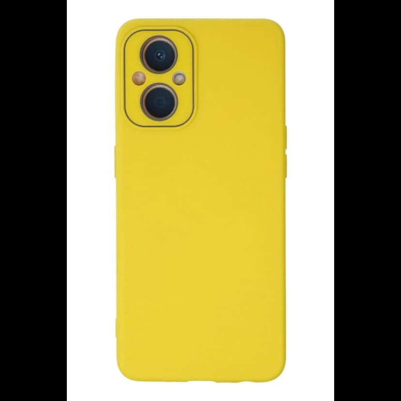Newface Oppo Reno 7 Lite Kılıf Lansman Glass Kapak - Sarı