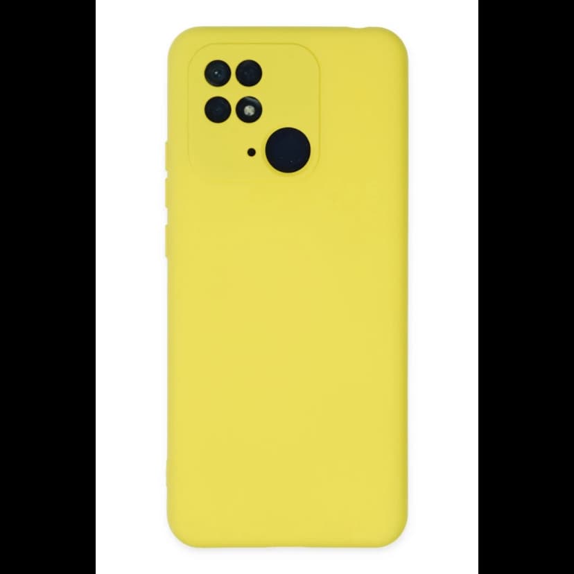 Newface Xiaomi Redmi 10C Kılıf Nano içi Kadife Silikon - Sarı