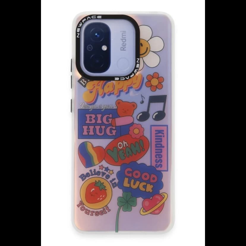 Newface Xiaomi Redmi 12C Kılıf Estoril Desenli Kapak - Estoril - 15