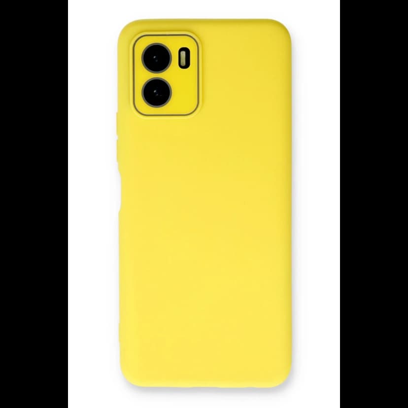 Newface Vivo Y15S Kılıf Lansman Glass Kapak - Sarı