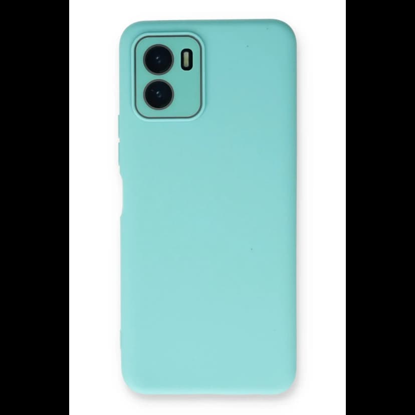 Newface Vivo Y15S Kılıf Lansman Glass Kapak - Turkuaz