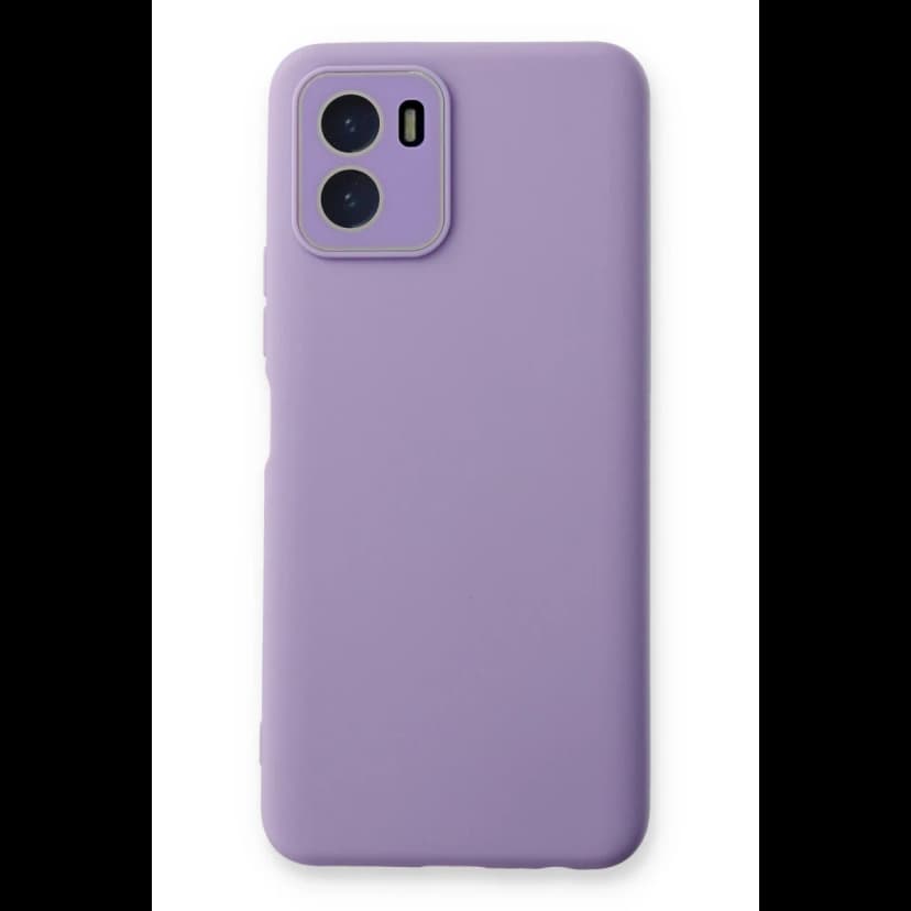 Newface Vivo Y15S Kılıf Lansman Glass Kapak - Lila