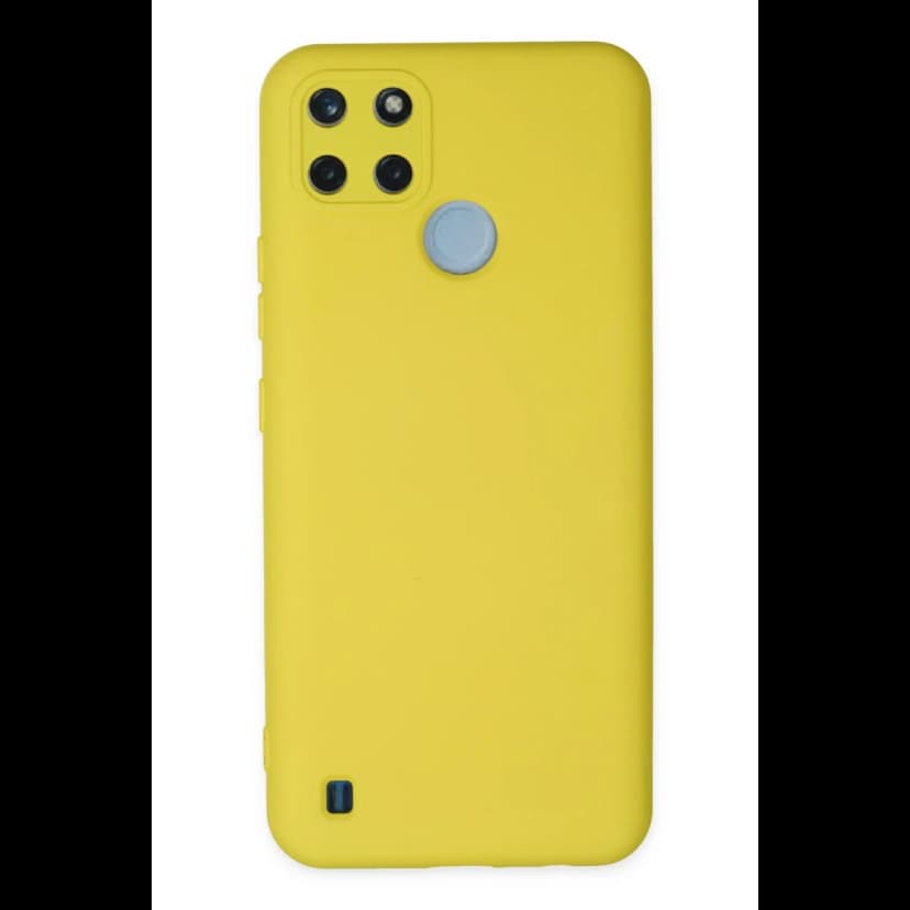Newface Realme C25Y Kılıf Nano içi Kadife Silikon - Sarı