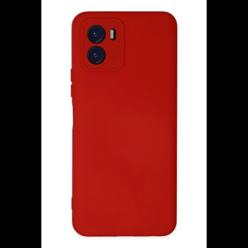 Newface Vivo Y15S Kılıf Nano içi Kadife Silikon - Kırmızı