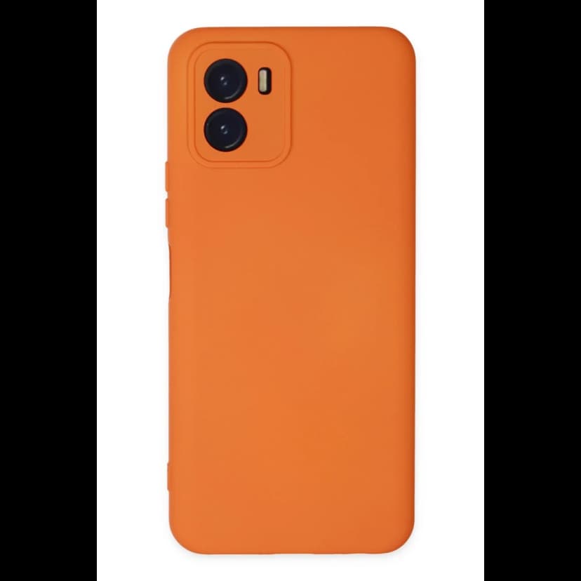 Newface Vivo Y15S Kılıf Nano içi Kadife Silikon - Turuncu