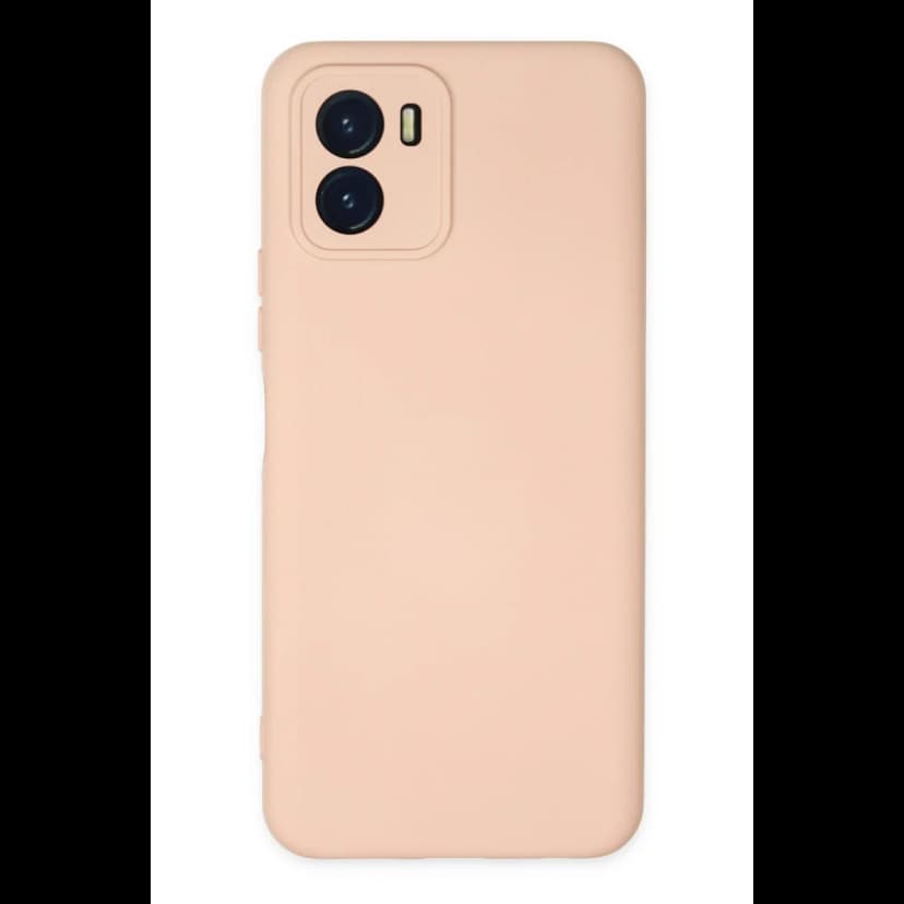 Newface Vivo Y15S Kılıf Nano içi Kadife Silikon - Pudra