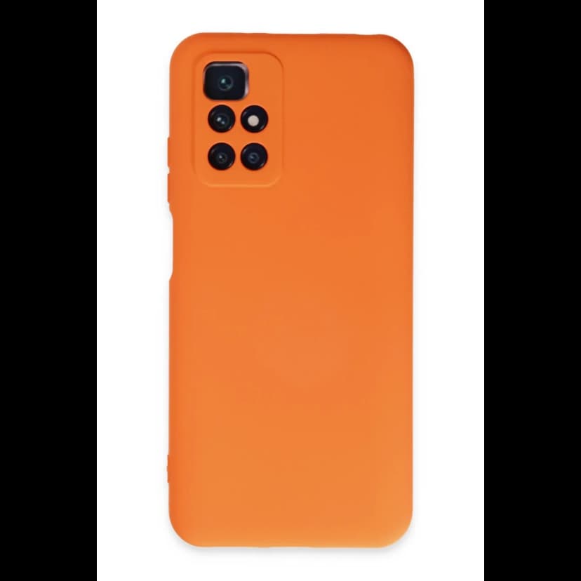 Newface Xiaomi Redmi 10 2022 Kılıf Nano içi Kadife Silikon - Turuncu