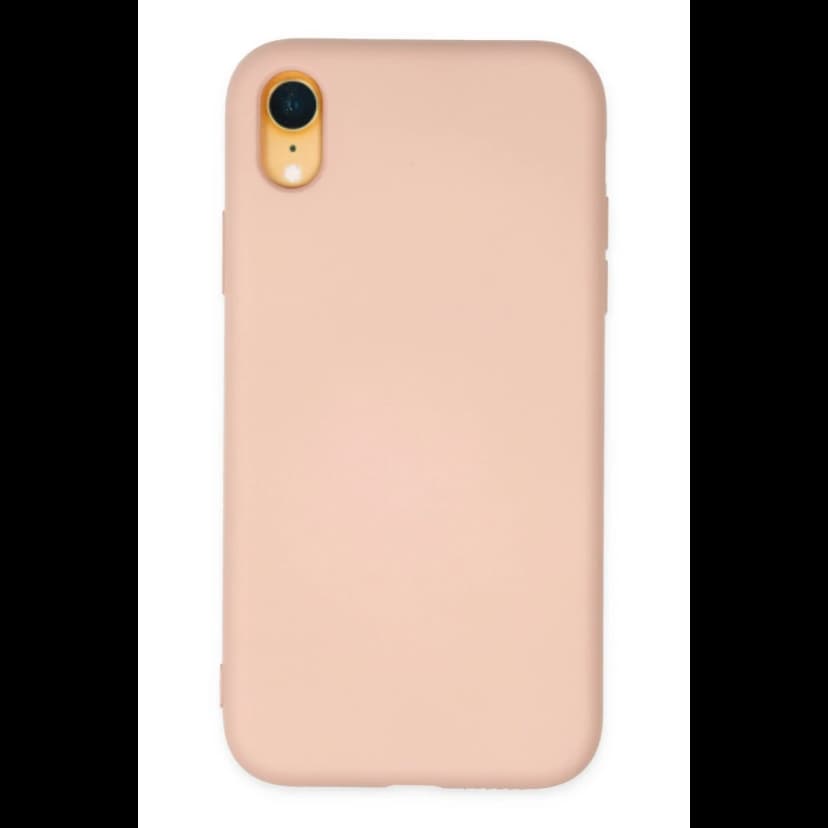 Newface Apple iPhone XR Kılıf Nano içi Kadife Silikon - Pudra