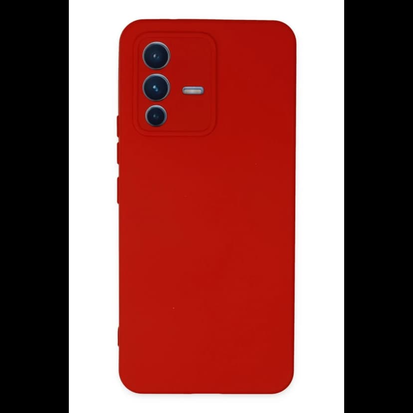 Newface Vivo V23 5G Kılıf Nano içi Kadife Silikon - Kırmızı