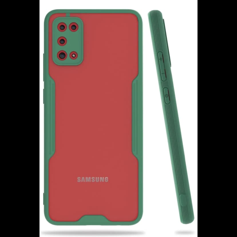 Newface Samsung Galaxy A02S Kılıf Platin Silikon - Yeşil