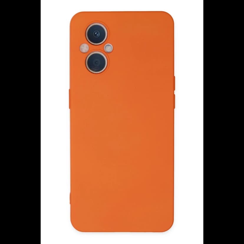 Newface Oppo Reno 7 Lite Kılıf Nano içi Kadife Silikon - Turuncu