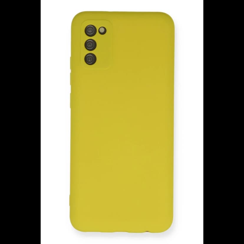 Newface Samsung Galaxy A02S Kılıf Nano içi Kadife Silikon - Sarı