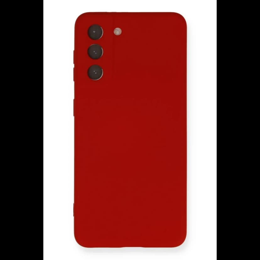 Newface Samsung Galaxy S21 Kılıf Nano içi Kadife Silikon - Kırmızı