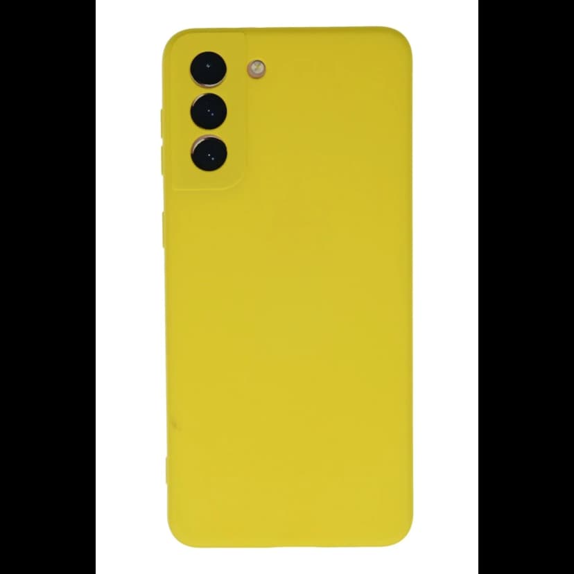 Newface Samsung Galaxy S21 Plus Kılıf Nano içi Kadife Silikon - Sarı