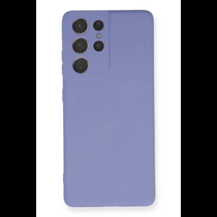 Newface Samsung Galaxy S21 Ultra Kılıf Nano içi Kadife Silikon - Lila